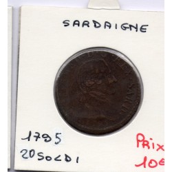 Italie Sardaigne 20 Soldi 1795 TB, KM 94 pièce de monnaie