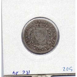 Italie Sardaigne 1 lire 1825 L TB, KM 121 pièce de monnaie