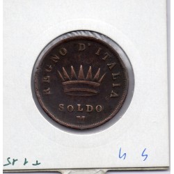 Italie Napoléon 1 soldo 1813 M Milan TTB,  KM C3 pièce de monnaie