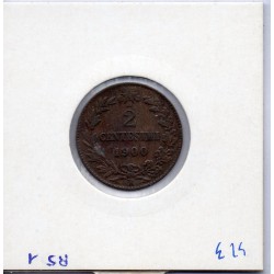 Italie 2 centesimi 1900 R Rome TTB,  KM 30 pièce de monnaie