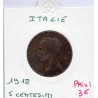 Italie 5 centesimi 1918 R Rome TTB-,  KM 42 pièce de monnaie