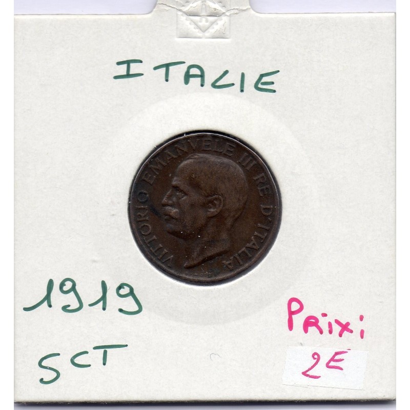 Italie 5 centesimi 1919 R Rome TTB,  KM 59 pièce de monnaie