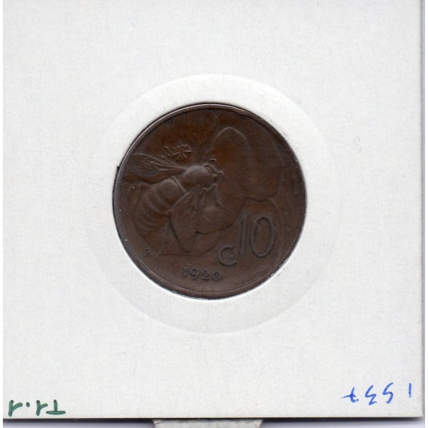 Italie 10 centesimi 1920 R Rome TTB,  KM 60 pièce de monnaie