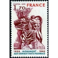 Timbre France Yvert No 2021 Monuments aux combattants Polonais