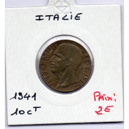 Italie 10 centesimi 1941 R Rome Sup,  KM 74a pièce de monnaie