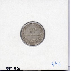 Italie 20 centesimi 1863 T BN TTB,  KM 13.2 pièce de monnaie