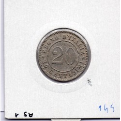 Italie 20 centesimi 1894 KB TTB,  KM 28.1 pièce de monnaie