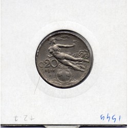 Italie 20 centesimi 1918 surfrappe sur KM 28 TTB,  KM 58 pièce de monnaie