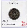 Italie 20 centesimi 1919 surfrappe sur KM 28 TTB,  KM 58 pièce de monnaie