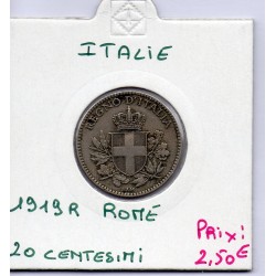 Italie 20 centesimi 1919 R TTB,  KM 44 pièce de monnaie