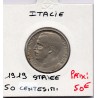 Italie 50 centesimi 1919 striée TTB+,  KM 61.2 pièce de monnaie