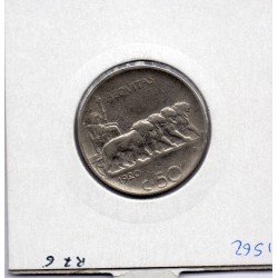 Italie 50 centesimi 1920 striée TTB+,  KM 61.2 pièce de monnaie