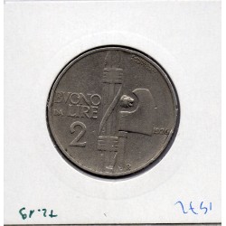 Italie 2 Lire 1926 R Rome  TTB,  KM 63 pièce de monnaie