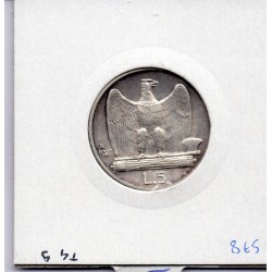 Italie 5 Lire 1927  TTB,  KM 67 pièce de monnaie