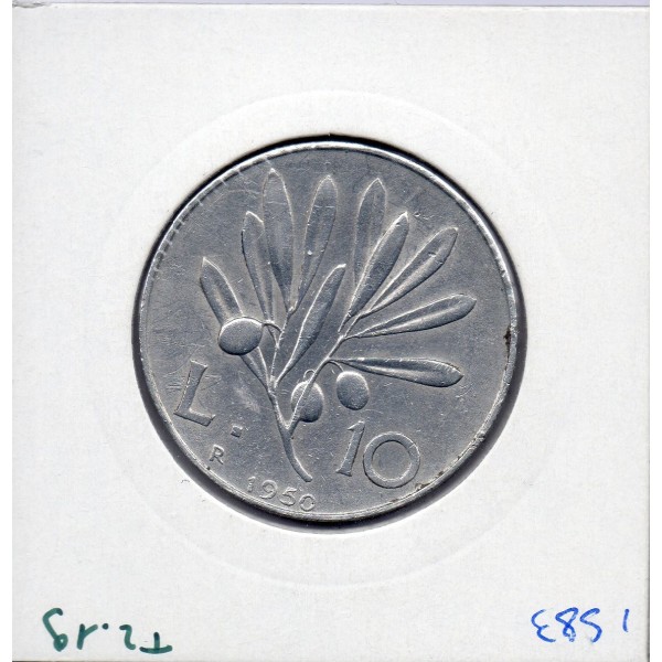 Italie 10 Lire 1950 Sup,  KM 90 pièce de monnaie