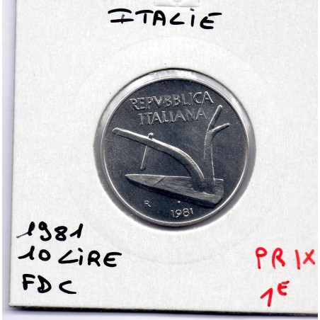 Italie 10 Lire 1981 FDC,  KM 93 pièce de monnaie