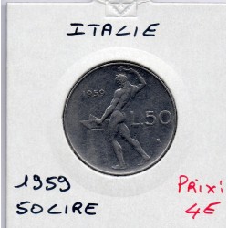 Italie 50 Lire 1959 TTB,  KM 95.1 pièce de monnaie