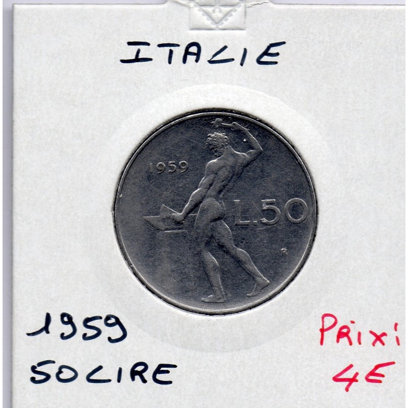 Italie 50 Lire 1959 TTB,  KM 95.1 pièce de monnaie