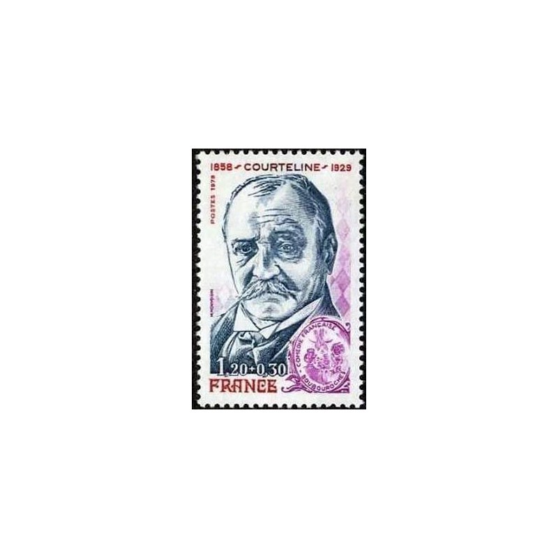 Timbre France Yvert No 2032 G.Moineaux, dit Courteline