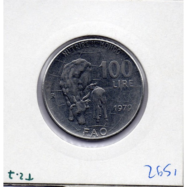 Italie 100 Lire 1979 Sup FAO,  KM 106 pièce de monnaie