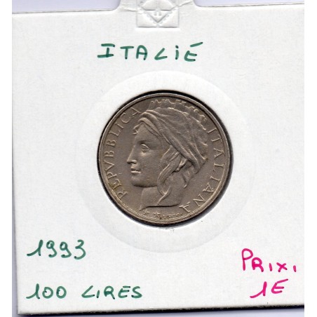 Italie 100 Lire 1993 Sup,  KM 159 pièce de monnaie