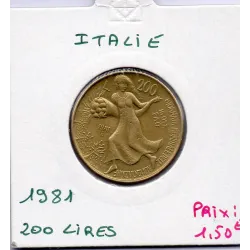Italie 200 Lire 1981 Alimentation Sup,  KM 109 pièce de monnaie