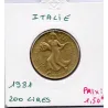 Italie 200 Lire 1981 Alimentation Sup,  KM 109 pièce de monnaie