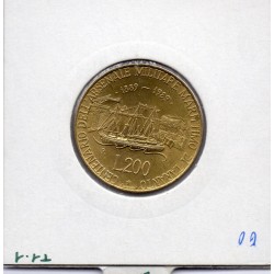 Italie 200 Lire 1989 Arsenal de tarente Sup,  KM 130 pièce de monnaie