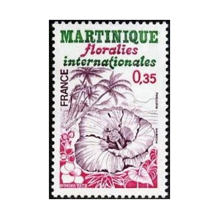 Timbre France Yvert No 2035 Floralies internationales de la Martinique
