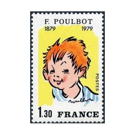 Timbre France Yvert No 2038 Francisque Poulbot