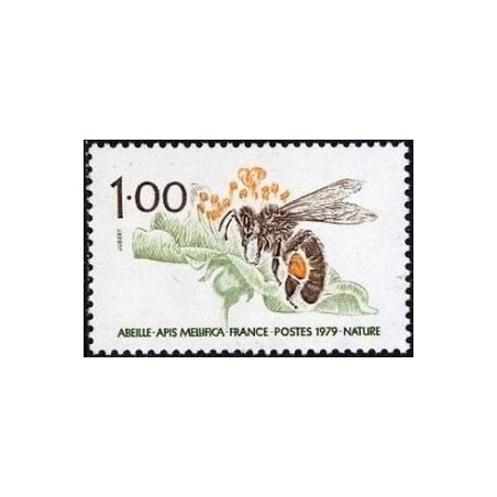 Timbre France Yvert No 2039 Abeille, protection de la nature