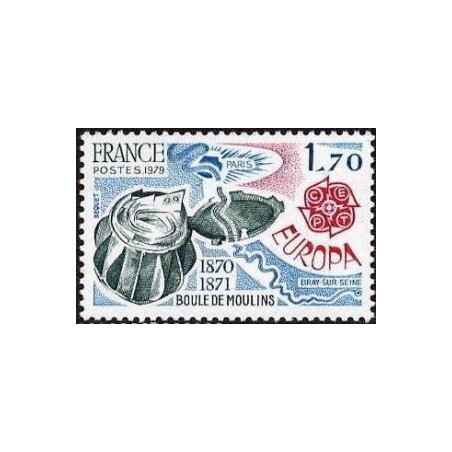 Timbre France Yvert No 2047 Europa, Boule de Moulins