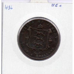 Jersey 1/26 Shilling 1861 TTB-, KM 2 pièce de monnaie