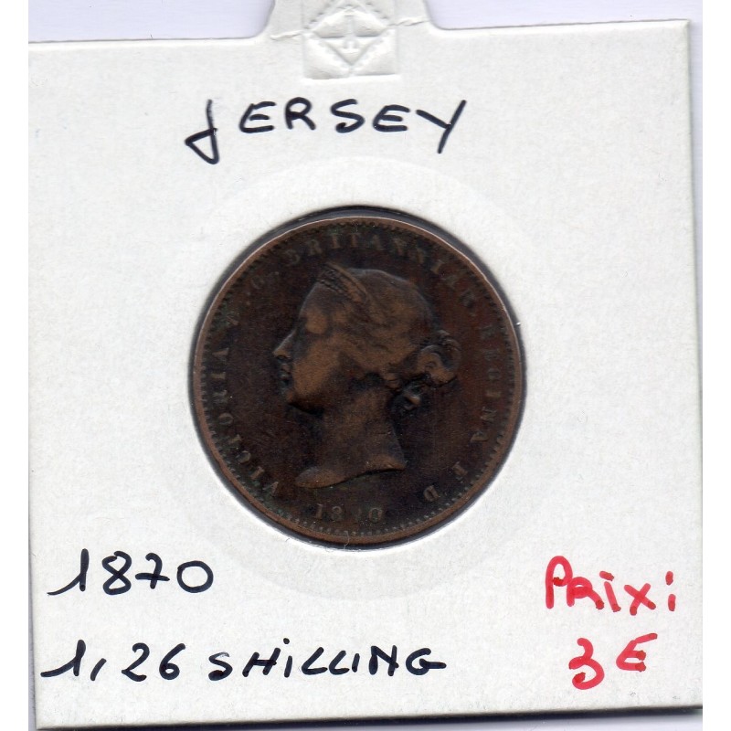 Jersey 1/26 Shilling 1870 TB+, KM 4 pièce de monnaie