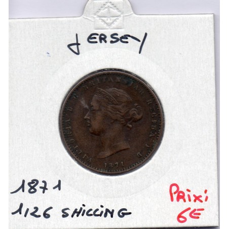 Jersey 1/26 Shilling 1871 TTB, KM 4 pièce de monnaie