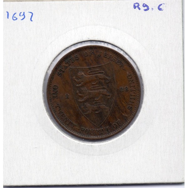 Jersey 1/24 Shilling 1888 TTB, KM 7 pièce de monnaie