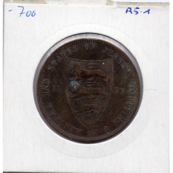 Jersey 1/12 Shilling 1877 H Heaton TTB-, KM 8 pièce de monnaie