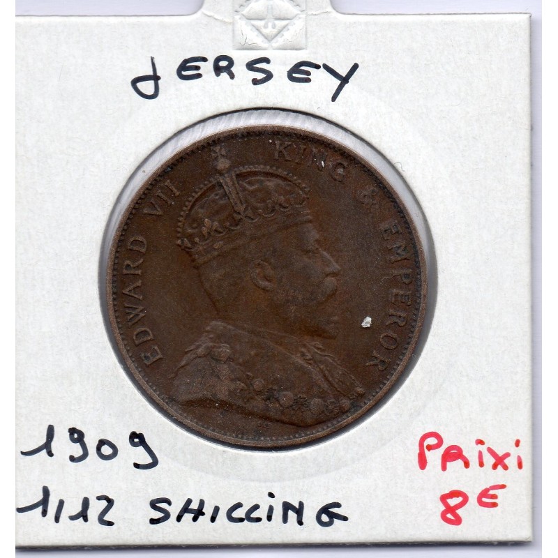 Jersey 1/12 Shilling 1909 TTB, KM 10 pièce de monnaie
