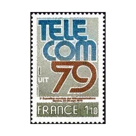Timbre France Yvert No 2055 Exposition mondiale des télécommunications