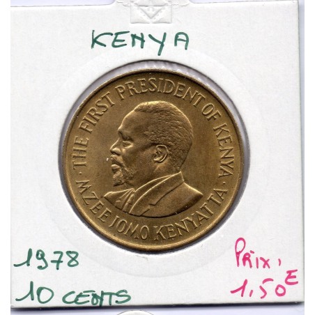 Kenya 10 cents 1978 Sup, KM 11 pièce de monnaie