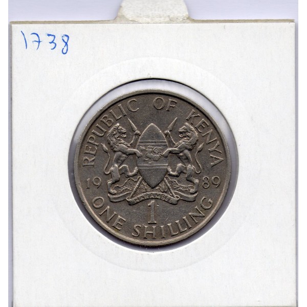 Kenya 1 shilling 1989 TTB, KM 20 pièce de monnaie