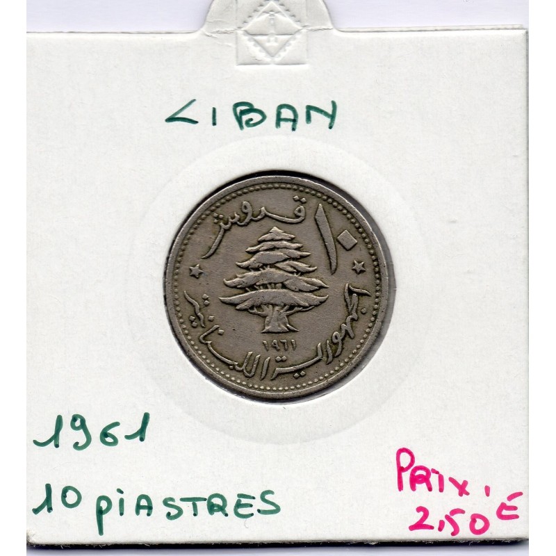 Liban 10 piastres 1961 TTB, KM 24 pièce de monnaie