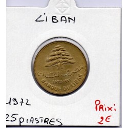 Liban 25 piastres 1972 Sup, KM 27 pièce de monnaie