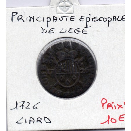 Liège Georges-Louis de Berghes, Liard 1726, KM 134 pièce de monnaie