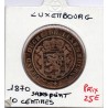 Luxembourg 10 centimes 1870 sans point TB+, KM 23 pièce de monnaie