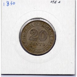 Malaya 20 cents 1950 TTB+, KM 9 pièce de monnaie