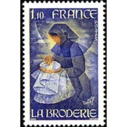 Timbre France Yvert No 2079 La Broderie