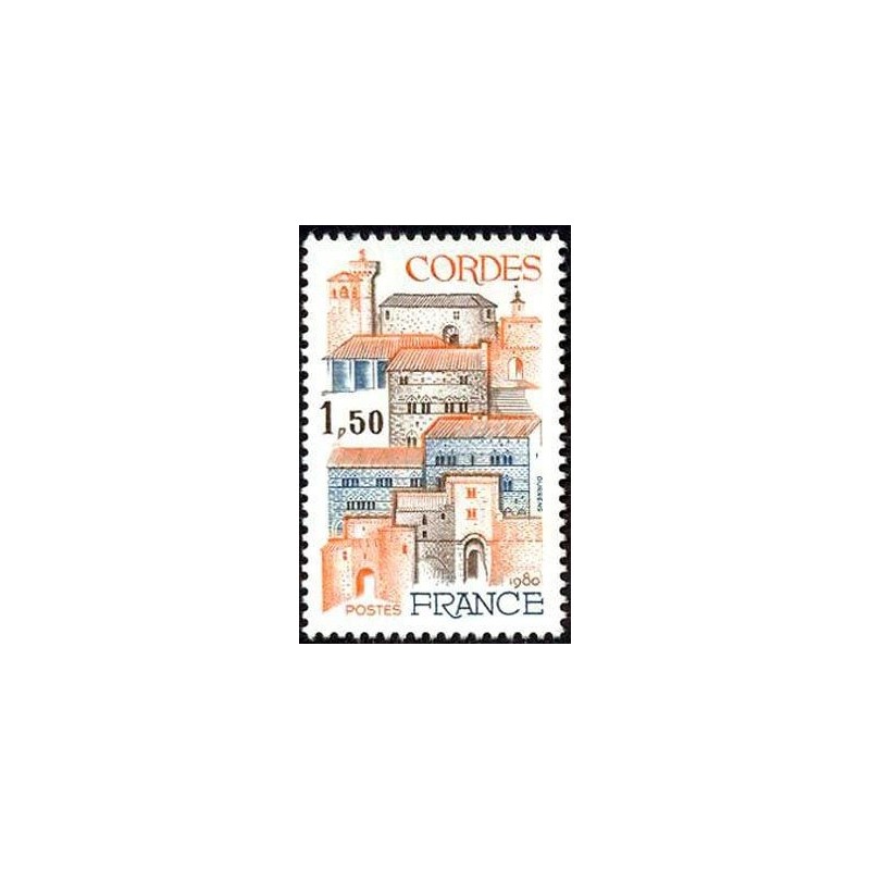 Timbre France Yvert No 2081 Bastide de Cordes