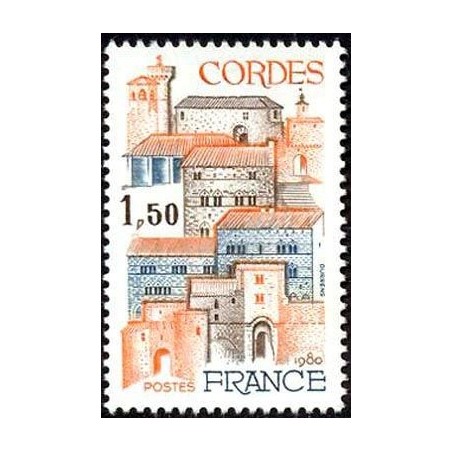 Timbre France Yvert No 2081 Bastide de Cordes