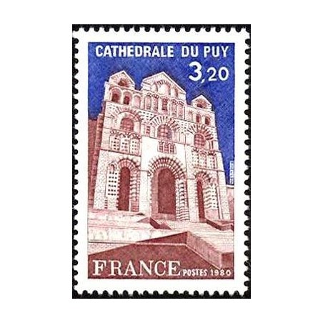 Timbre France Yvert No 2084 Cathédrale du puy